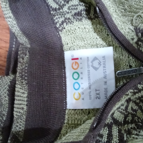 COOGI multi color green sweater - Picture 3 of 8